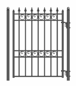 Aleko Steel Pedestrian Gate - Oslo Style - 5 Ft