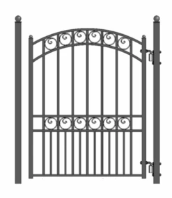 Aleko Steel Pedestrian Gate - Paris Style - 5 Ft
