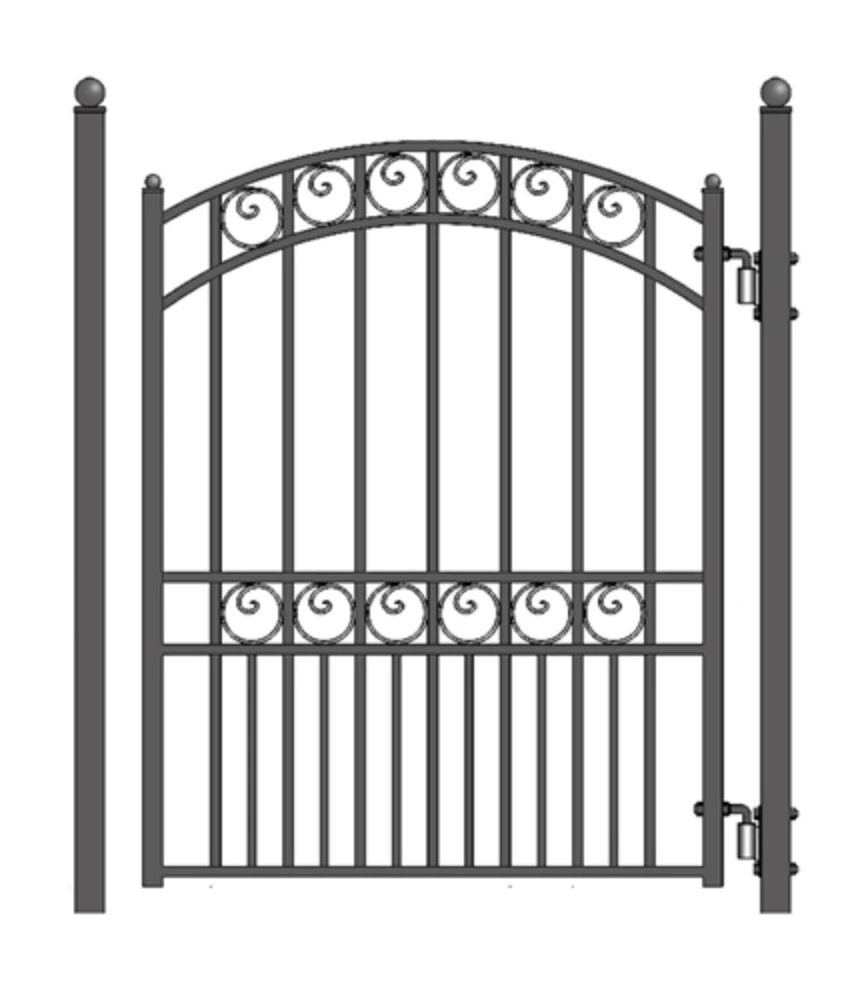 Aleko Steel Pedestrian Gate - Paris Style - 5 Ft 3 Aleko Steel Pedestrian Gate - Paris Style - 5 Ft