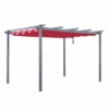 Aleko Aluminum Outdoor Retractable Canopy Pergola - 13 X 10 Ft - Burgundy Color