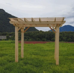 Aleko Premium Outdoor Wooden Arbor Topped Pergola - 10 X 10 Feet 9 Aleko Premium Outdoor Wooden Arbor Topped Pergola - 10 X 10 Feet -Home And Outdoor ScreenShot2021 03 20at6.16.17PM
