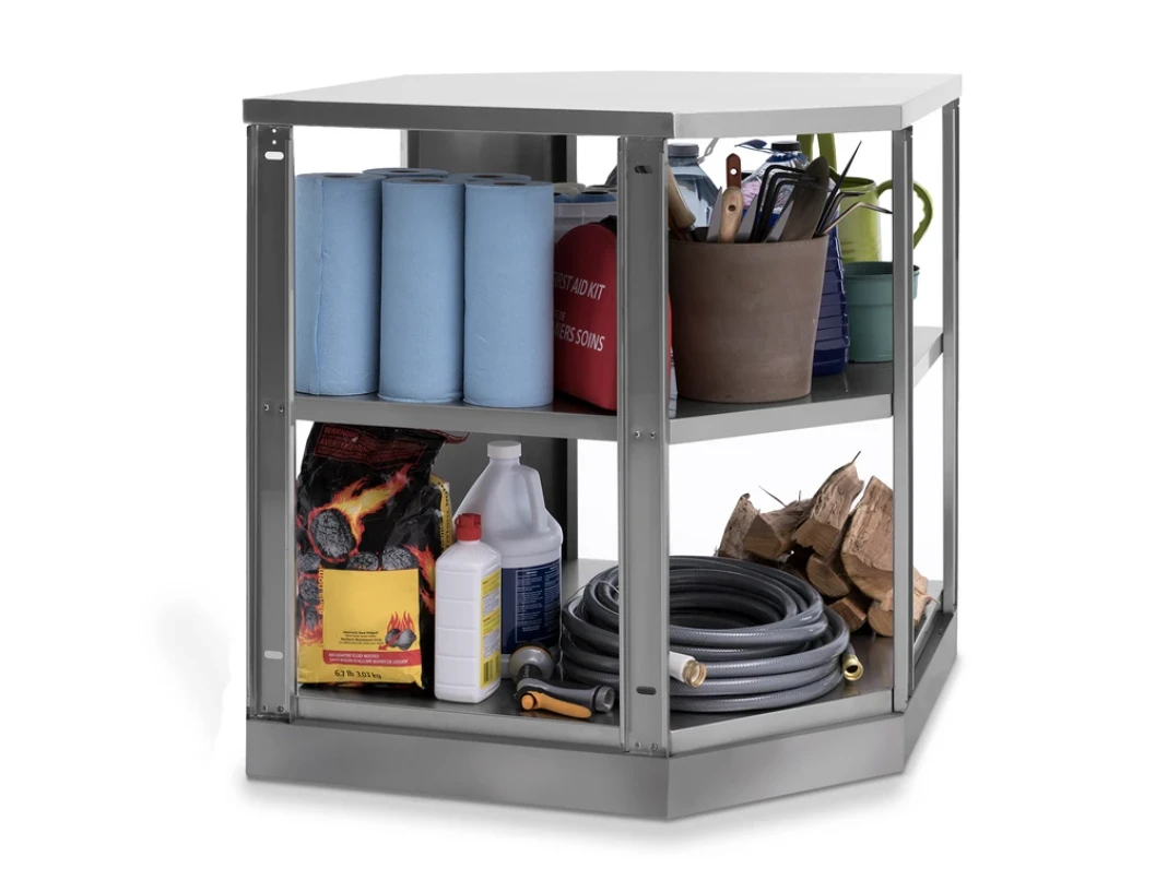 Modular Outdoor Kitchen Cabinets Stainless Steel Grove 90 Degree Corner Shelf 65006 4 Modular Outdoor Kitchen Cabinets Stainless Steel Grove 90 Degree Corner Shelf 65006 - Image 2