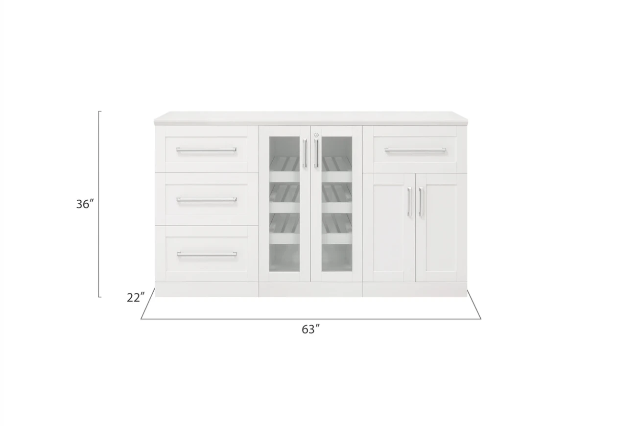 NewAge Home Entertainment Bar Cabinet Wine Storage Beverage Center With Glass Beverage Display Base Cabinet, Base Storage Cabinets - 3 Piece Wall Bar Cabinet Wine Cabinet Set 62524 6 NewAge Home Entertainment Bar Cabinet Wine Storage Beverage Center With Glass Beverage Display Base Cabinet, Base Storage Cabinets - 3 Piece Wall Bar Cabinet Wine Cabinet Set 62524 - Image 4