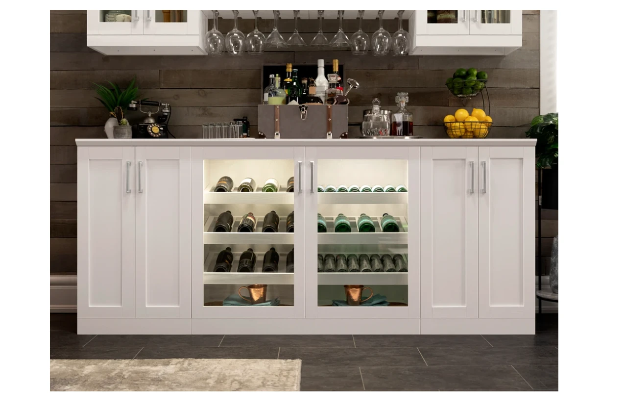 NewAge Home Entertainment Bar Cabinet Wine Storage Beverage Center With Glass Beverage Display Base Cabinet, Base Storage Cabinets - 3 Piece Wall Bar Cabinet Wine Cabinet Set 62524 12 NewAge Home Entertainment Bar Cabinet Wine Storage Beverage Center With Glass Beverage Display Base Cabinet, Base Storage Cabinets - 3 Piece Wall Bar Cabinet Wine Cabinet Set 62524 - Image 10