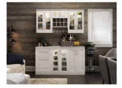 NewAge Wall Bar Cabinet Wine Cabinet Set With Short Glass Wall Display Cabinet, Base Wine Rack Cabinet, Base Storage Cabinet - 4 Piece Home Dry Bar Wine Storage Cabinet Set 62532 -Home And Outdoor ScreenShot2021 04 24at12.31.42PM