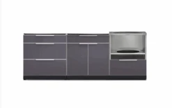 NewAge Outdoor Grill Station BBQ Island Grill Island 3 Piece Outdoor Kitchen 66202