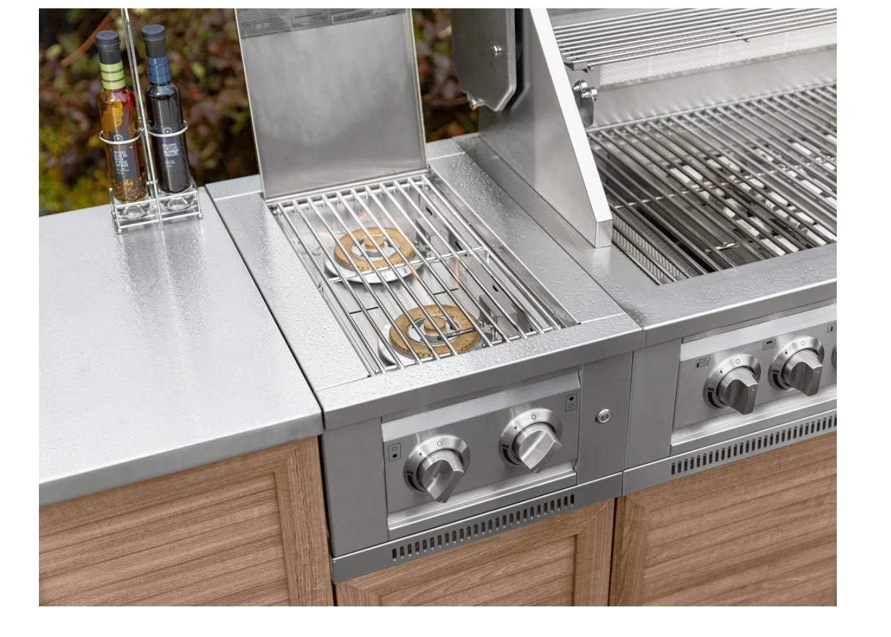 NewAge Outdoor BBQ Kitchen Appliance Stainless Steel Gas Dual Side Burner With Cabinet 66289 4 NewAge Outdoor BBQ Kitchen Appliance Stainless Steel Gas Dual Side Burner With Cabinet 66289 - Image 2