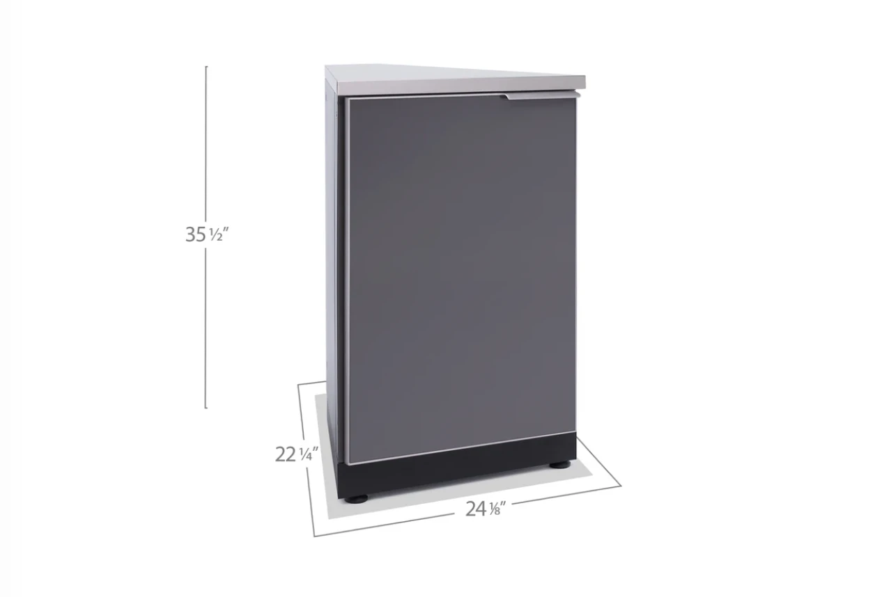 Modular Outdoor Kitchen Cabinets Aluminum 45-Degree Corner Cabinet Slate Gray 65205 6 Modular Outdoor Kitchen Cabinets Aluminum 45-Degree Corner Cabinet Slate Gray 65205 - Image 4