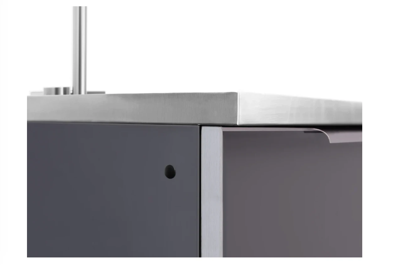 Modular Outdoor Kitchen Cabinets Aluminum 3 Drawer Cabinet Slate Gray Door 70203 7 Modular Outdoor Kitchen Cabinets Aluminum 3 Drawer Cabinet Slate Gray Door 70203 - Image 5