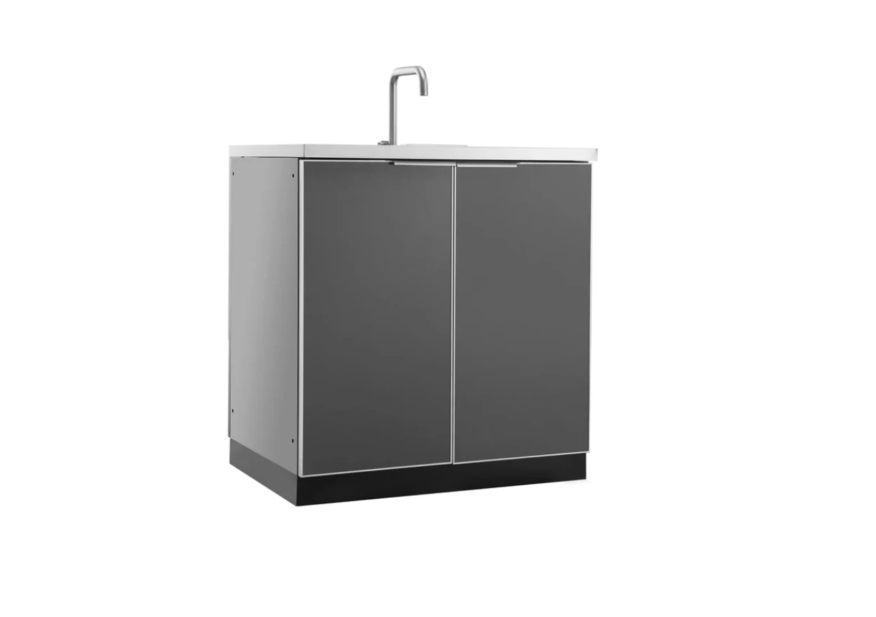 Modular Outdoor Kitchen Cabinets Aluminum Sink Cabinet Slate Gray Door 70202 3 Modular Outdoor Kitchen Cabinets Aluminum Sink Cabinet Slate Gray Door 70202