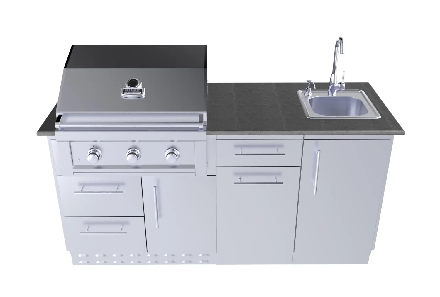 Sunstone Metal Products Caprice 6 Foot Grill & Bar Sink Outdoor Island Package SCPCAPRICE 3 Sunstone Metal Products Caprice 6 Foot Grill & Bar Sink Outdoor Island Package SCPCAPRICE