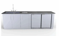 Sunstone Metal Products Galley 9 Foot Clean & Prep Cabinet Island Package SCPGALLEY