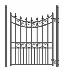 Aleko Steel Pedestrian Gate - MANHATTAN Style - 5 Ft PGMOS-AP