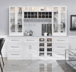 NewAge Wall Bar Cabinet Wine Cabinet Set With Wine Storage Cabinet, Floating Shelf, Stemware Shelf, Wine Wall Cabinet - 6 Piece Wine Bar Home Dry Bar Set 62520 -Home And Outdoor Screen Shot 2024 10 23 at 23.44.50