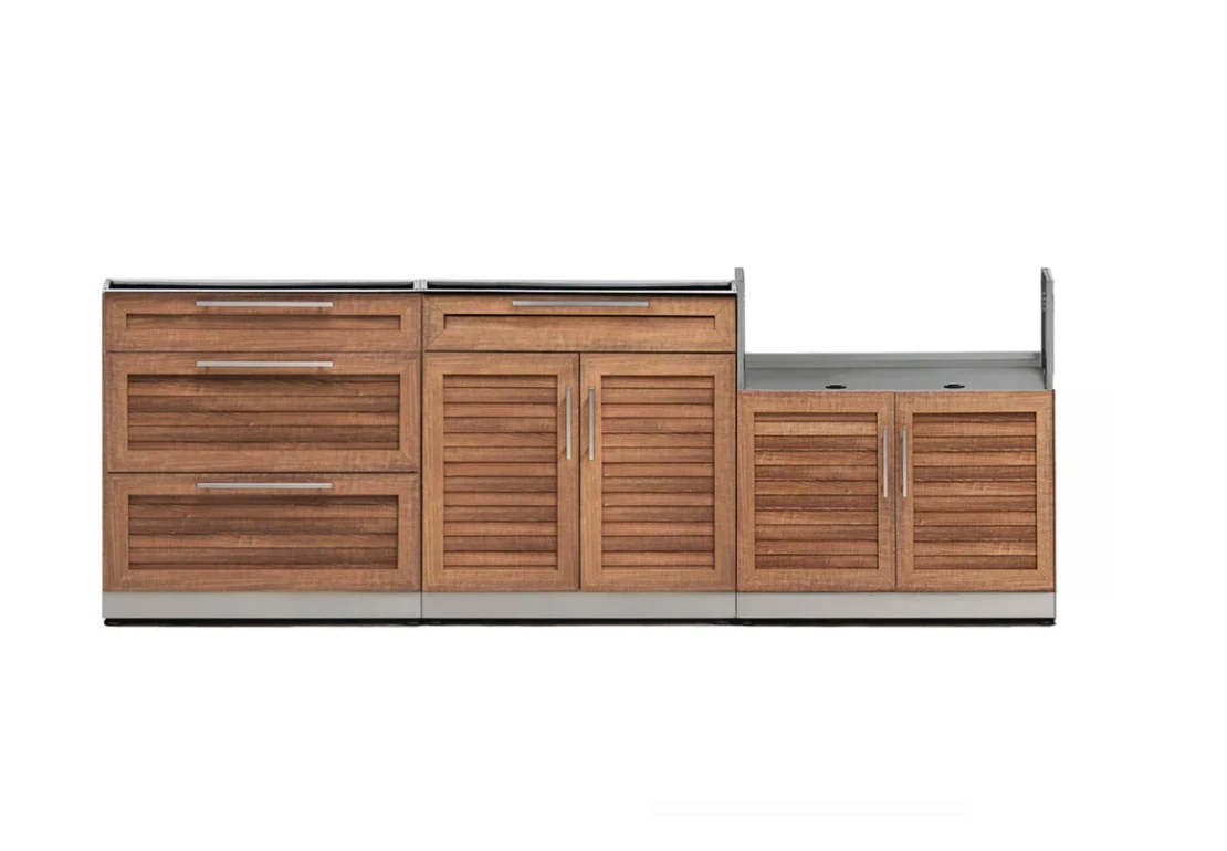 NewAge Outdoor Grill Station BBQ Island Grill Island - 3 Piece Outdoor Kitchen 65086 3 NewAge Outdoor Grill Station BBQ Island Grill Island - 3 Piece Outdoor Kitchen 65086