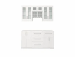 NewAge Wall Bar Cabinet Wine Cabinet Set With Wine Wall Cabinet Display, Wall Wine Rack, Wine Storage Cabinet - 6 Piece Wine Bar Home Dry Bar Set 62517 -Home And Outdoor Screen Shot 2024 11 08 at 15.14.00