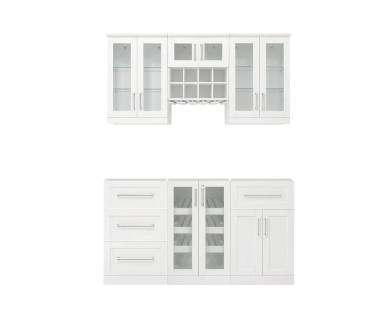 NewAge Wall Bar Cabinet Wine Cabinet Set With Beverage Display Cabinet, Wall Wine Rack, Wine Wall Cabinet Display - 6 Piece Wine Bar Home Dry Bar Wine Storage Cabinet Set 62516 3 NewAge Wall Bar Cabinet Wine Cabinet Set With Beverage Display Cabinet, Wall Wine Rack, Wine Wall Cabinet Display - 6 Piece Wine Bar Home Dry Bar Wine Storage Cabinet Set 62516