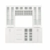 NewAge Wine Bar Wall Bar Cabinet Set With Glass Beverage Display Base Cabinet, Wall Wine Rack, Glass Tall Wall Display Cabinets- 8 Piece Wine Bar Storage Bar Wall Cabinet Home Bar 62531 -Home And Outdoor Screen Shot 2024 11 08 at 15.18.32