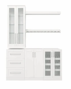 NewAge Wall Bar Cabinet Wine Cabinet Set With Wine Storage Cabinet, Floating Shelf, Stemware Shelf, Wine Wall Cabinet - 6 Piece Wine Bar Home Dry Bar Set 62520 -Home And Outdoor Screen Shot 2024 11 11 at 11.43.18