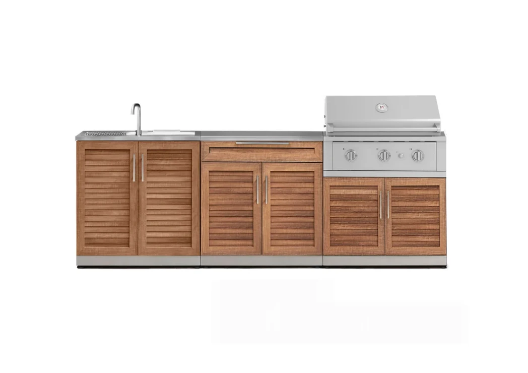 NewAge Outdoor BBQ Island Outdoor Grill Kitchen 3 Piece Modular Outdoor Kitchen Cabinets 66710 8 NewAge Outdoor BBQ Island Outdoor Grill Kitchen 3 Piece Modular Outdoor Kitchen Cabinets 66710 - Image 6