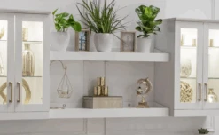 NewAge Wall Bar Cabinet Wine Cabinet Set With Glass Beverage Display Base Cabinet, Floating Display Shelf, Hanging Stemware Shelf, Glass Short Wall Display Cabinet - 8 Piece Home Dry Bar Wine Storage Cabinet Set 62534 -Home And Outdoor Screen Shot 2024 11 23 at 00.41.38 1