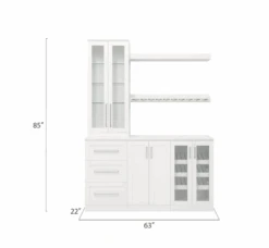 NewAge Wall Bar Cabinet Wine Cabinet Set With Wine Storage Cabinet, Floating Shelf, Stemware Shelf, Wine Wall Cabinet - 6 Piece Wine Bar Home Dry Bar Set 62520 -Home And Outdoor Screen Shot 2024 11 23 at 15.48.51