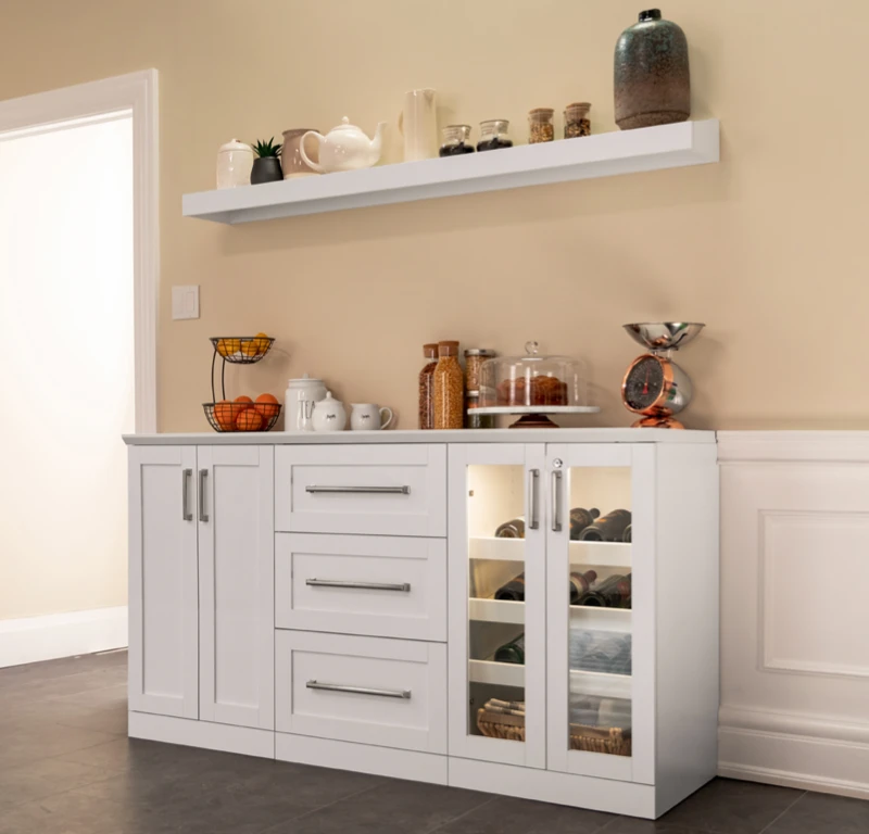 NewAge Wet Bar Cabinets With Sink Station, Glass Door Beverage Display Base Cabinet, Floating Display Shelf - 5 Piece Wall Bar Cabinet Wine Cabinet Wine Storage Cabinet Set 62619 4 NewAge Wet Bar Cabinets With Sink Station, Glass Door Beverage Display Base Cabinet, Floating Display Shelf - 5 Piece Wall Bar Cabinet Wine Cabinet Wine Storage Cabinet Set 62619 - Image 2