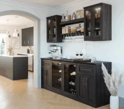 NewAge Wall Bar Cabinet Wine Cabinet Set With Glass Beverage Display Base Cabinet, Floating Display Shelf, Hanging Stemware Shelf, Glass Short Wall Display Cabinet - 8 Piece Home Dry Bar Wine Storage Cabinet Set 62534 -Home And Outdoor Screen Shot 2024 11 27 at 08.48.51