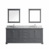 Lexora Dukes 80" Dark Grey Double Vanity, White Carrara Marble Top, White Square Sinks And 30" Mirrors 2 Lexora Dukes 80" Dark Grey Double Vanity, White Carrara Marble Top, White Square Sinks And 30" Mirrors -Home And Outdoor Screenshot2021 04 17090122