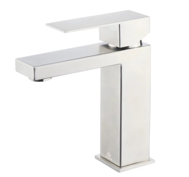 Lexora Monte Stainless Steel Single Hole Bathroom Faucet, Satin Finish 3 Lexora Monte Stainless Steel Single Hole Bathroom Faucet, Satin Finish