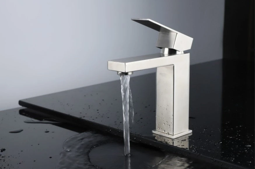 Lexora Monte Stainless Steel Single Hole Bathroom Faucet, Satin Finish 5 Lexora Monte Stainless Steel Single Hole Bathroom Faucet, Satin Finish - Image 3