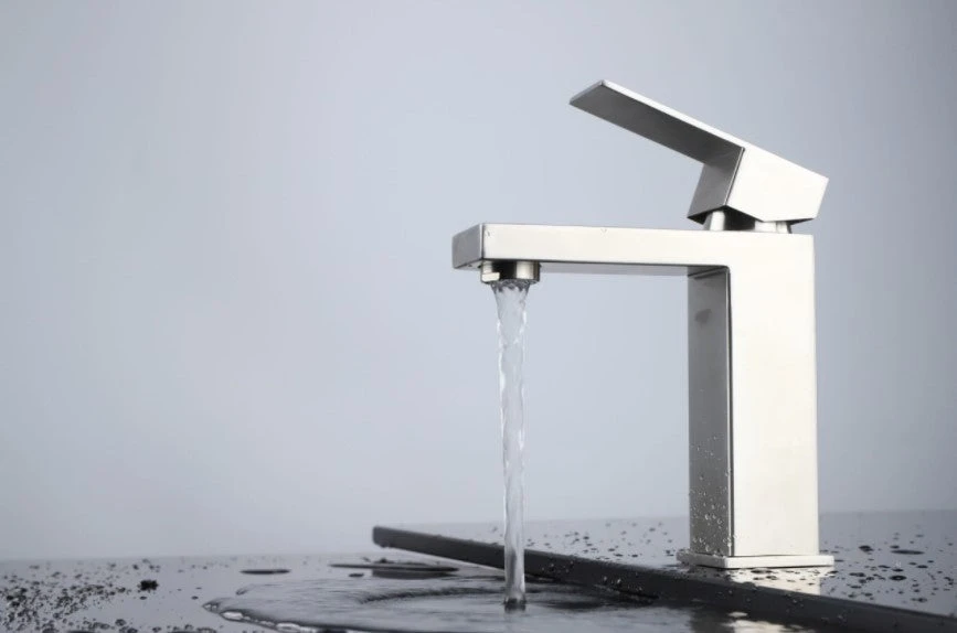 Lexora Monte Stainless Steel Single Hole Bathroom Faucet, Satin Finish 7 Lexora Monte Stainless Steel Single Hole Bathroom Faucet, Satin Finish - Image 5