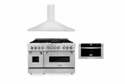 ZLINE Bundle 48" Kitchen Package With Stainless Steel Dual Fuel Range, Convertible Vent Range Hood And Microwave Drawer (3KP-RARH48-MW) -Home And Outdoor Screenshot2022 01 03143716