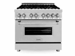 ZLINE Bundle 36" Kitchen Package With Stainless Steel Dual Fuel Range, Convertible Vent Range Hood And Tall Tub Dishwasher (3KP-RARH36-DWV) -Home And Outdoor Screenshot2022 01 04130913