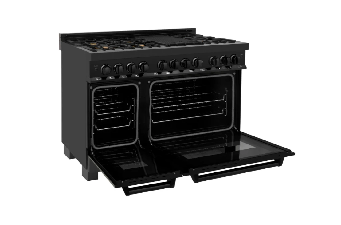 ZLINE Bundle 48" Kitchen Package With Black Stainless Steel Dual Fuel Range, Convertible Vent Range Hood And Dishwasher (3KP-RABRH48-DW) 7 ZLINE Bundle 48" Kitchen Package With Black Stainless Steel Dual Fuel Range, Convertible Vent Range Hood And Dishwasher (3KP-RABRH48-DW) - Image 5