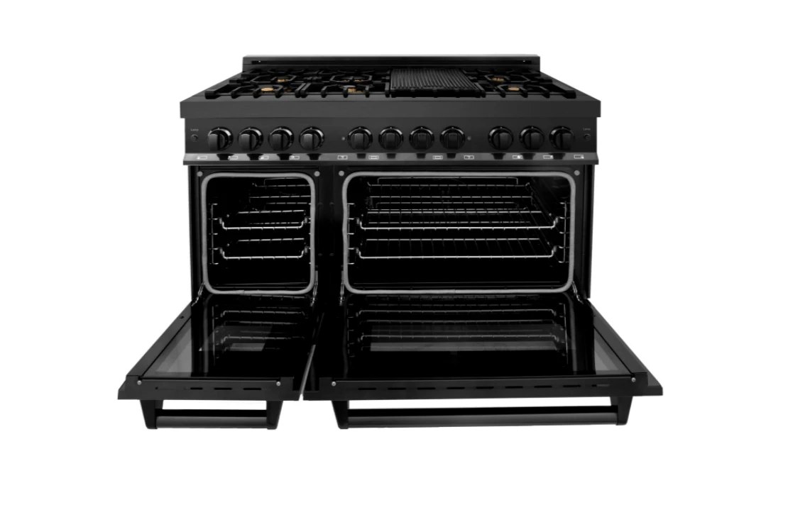 ZLINE Bundle 48" Kitchen Package With Black Stainless Steel Dual Fuel Range, Convertible Vent Range Hood And Dishwasher (3KP-RABRH48-DW) 10 ZLINE Bundle 48" Kitchen Package With Black Stainless Steel Dual Fuel Range, Convertible Vent Range Hood And Dishwasher (3KP-RABRH48-DW) - Image 8