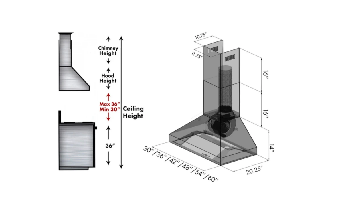ZLINE Outdoor Wall Mount Range Hood In Stainless Steel (597-304) 8 ZLINE Outdoor Wall Mount Range Hood In Stainless Steel (597-304) - Image 6