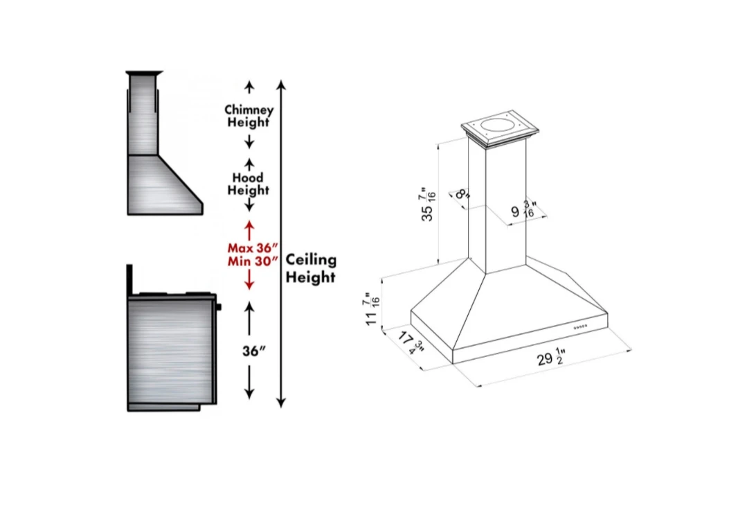 ZLINE Wall Mount Range Hood In DuraSnow® Stainless Steel (8KL3S) 13 ZLINE Wall Mount Range Hood In DuraSnow® Stainless Steel (8KL3S) - Image 11