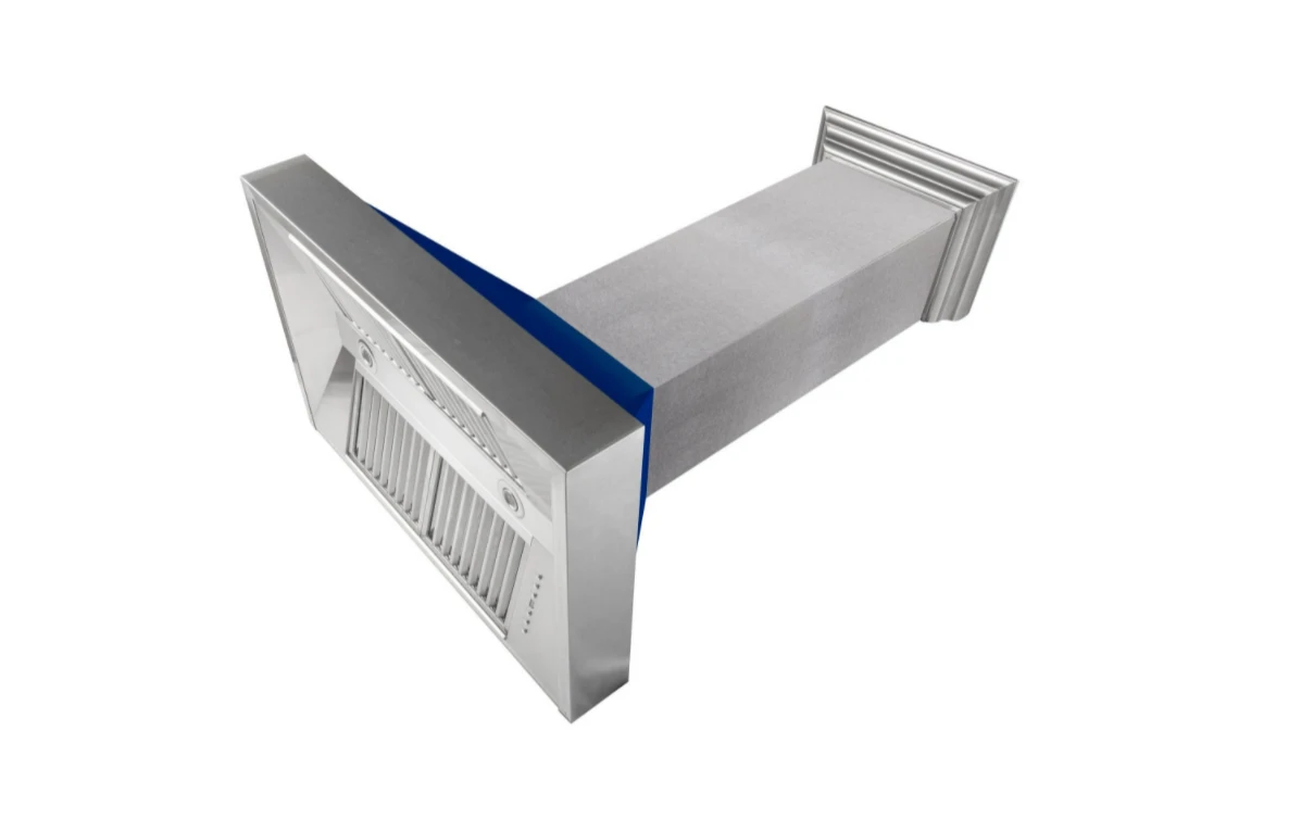ZLINE Ducted DuraSnow® Stainless Steel Range Hood With Blue Gloss Shell (8654BG) 5 ZLINE Ducted DuraSnow® Stainless Steel Range Hood With Blue Gloss Shell (8654BG) - Image 3