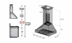 ZLINE Ducted DuraSnow® Stainless Steel Range Hood With Red Gloss Shell (8654RG) 23 ZLINE Ducted DuraSnow® Stainless Steel Range Hood With Red Gloss Shell (8654RG) -Home And Outdoor Screenshot2022 02 06090752