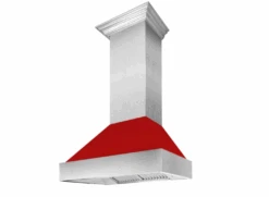 ZLINE Ducted DuraSnow® Stainless Steel Range Hood With Red Matte Shell (8654RM) -Home And Outdoor Screenshot2022 02 06091418