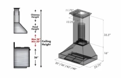 ZLINE Ducted DuraSnow® Stainless Steel Range Hood With Red Matte Shell (8654RM) -Home And Outdoor Screenshot2022 02 06091623