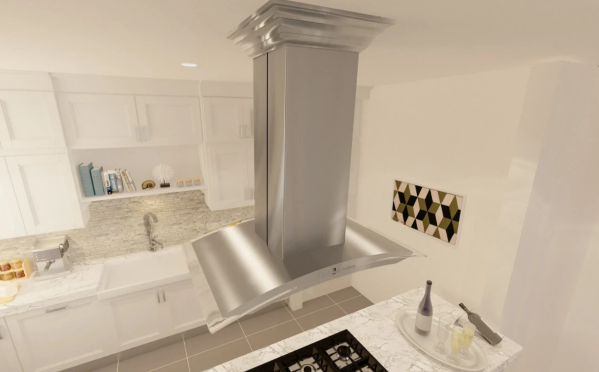 ZLINE Island Mount Range Hood In DuraSnow® Stainless Steel & Glass (8GL14iS) 5 ZLINE Island Mount Range Hood In DuraSnow® Stainless Steel & Glass (8GL14iS) - Image 3