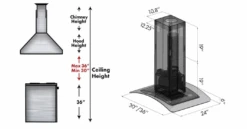 ZLINE Island Mount Range Hood In DuraSnow® Stainless Steel & Glass (8GL14iS) 13 ZLINE Island Mount Range Hood In DuraSnow® Stainless Steel & Glass (8GL14iS) -Home And Outdoor Screenshot2022 02 06093014