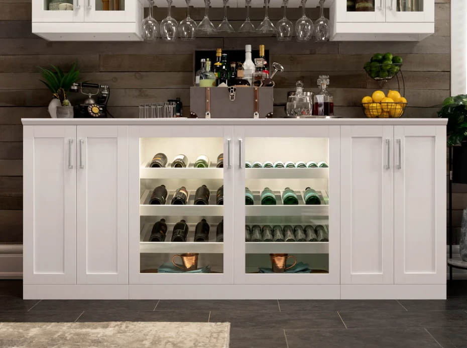 NewAge Wet Bar Cabinets Home Bar With Sink, Glass Door Beverage Display Base Cabinet, Tall Glass Door Wall Display Cabinets - 10 Piece Home Bar Cabinets Wetbar With Sink 62717 8 NewAge Wet Bar Cabinets Home Bar With Sink, Glass Door Beverage Display Base Cabinet, Tall Glass Door Wall Display Cabinets - 10 Piece Home Bar Cabinets Wetbar With Sink 62717 - Image 6