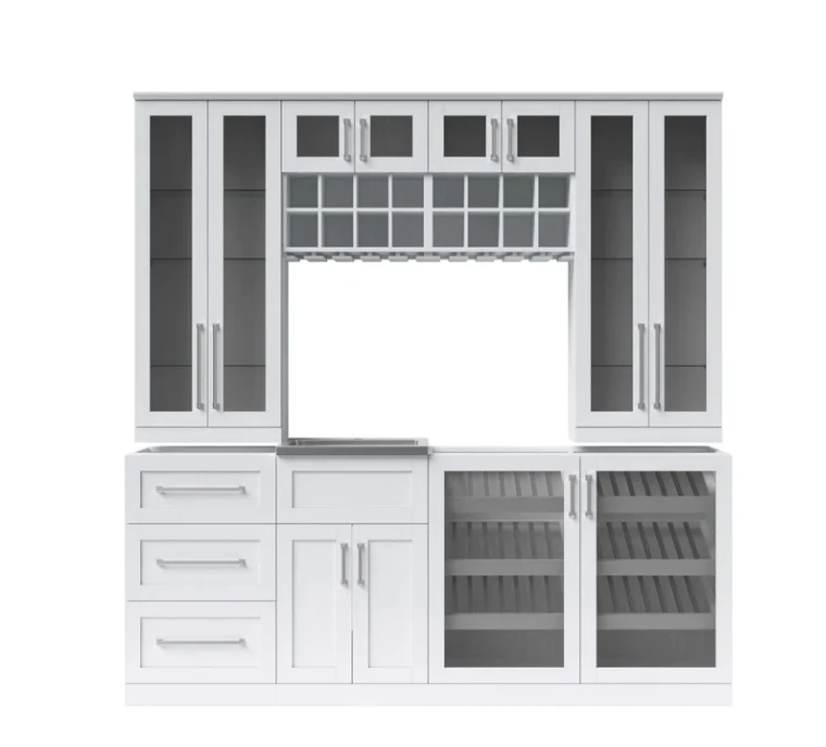 NewAge Wet Bar Cabinets Home Bar With Sink, Glass Door Beverage Display Base Cabinet, Tall Glass Door Wall Display Cabinets, Wall Wine Rack - 8 Piece Liquor Cabinet Wetbar With Sink 62759 3 NewAge Wet Bar Cabinets Home Bar With Sink, Glass Door Beverage Display Base Cabinet, Tall Glass Door Wall Display Cabinets, Wall Wine Rack - 8 Piece Liquor Cabinet Wetbar With Sink 62759