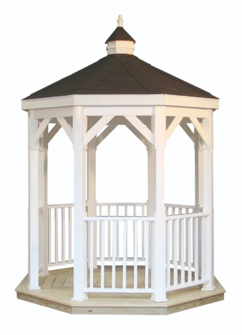 Amish Country Gazebos Vinyl Gazebo-In-A-Box With Floor 2 Amish Country Gazebos Vinyl Gazebo-In-A-Box With Floor