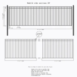 ALEKO Steel Sliding Driveway Gate - MADRID Style - 20 X 6 Feet -Home And Outdoor Screenshot2023 08 25104551