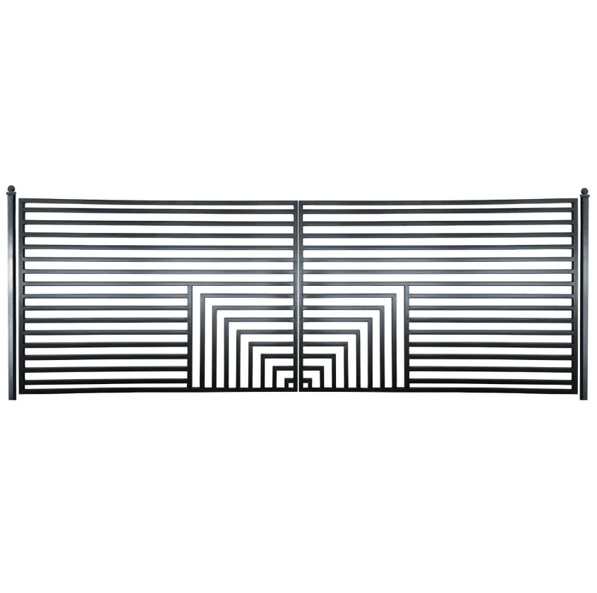 Aleko Steel Dual Swing Driveway Gate - Florence Style - 16 X 6 Feet DG16FLORD-AP 3 Aleko Steel Dual Swing Driveway Gate - Florence Style - 16 X 6 Feet DG16FLORD-AP