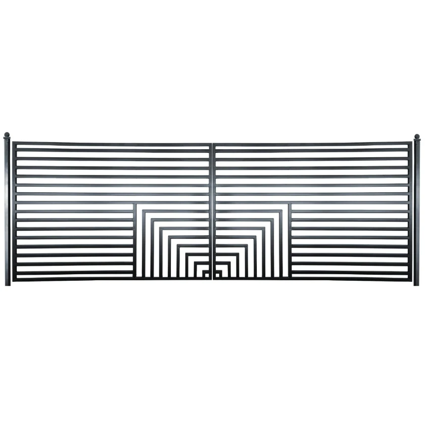 Aleko Steel Dual Swing Driveway Gate - Florence Style - 18 X 6 Feet DG18FLORD-AP 3 Aleko Steel Dual Swing Driveway Gate - Florence Style - 18 X 6 Feet DG18FLORD-AP